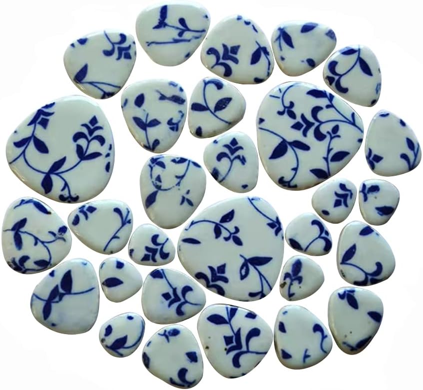 60 Pieces Kiln Transformation Ceramics Mosaic Tiles for Crafts, Yellow Raindrop Bulk Ceramics Pieces Mosaic Supplies for Mosaic Projects Home Decoration(18x28mm)