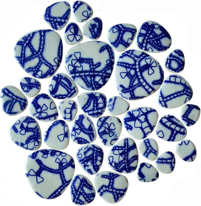 60 Pieces Kiln Transformation Ceramics Mosaic Tiles for Crafts, Yellow Raindrop Bulk Ceramics Pieces Mosaic Supplies for Mosaic Projects Home Decoration(18x28mm)
