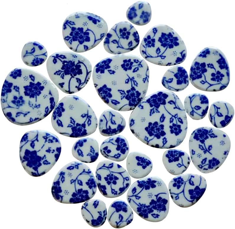 60 Pieces Kiln Transformation Ceramics Mosaic Tiles for Crafts, Yellow Raindrop Bulk Ceramics Pieces Mosaic Supplies for Mosaic Projects Home Decoration(18x28mm)