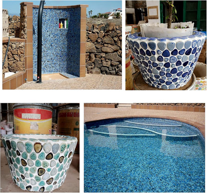 60 Pieces Kiln Transformation Ceramics Mosaic Tiles for Crafts, Yellow Raindrop Bulk Ceramics Pieces Mosaic Supplies for Mosaic Projects Home Decoration(18x28mm)