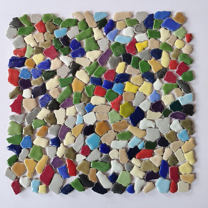60 Pieces Kiln Transformation Ceramics Mosaic Tiles for Crafts, Yellow Raindrop Bulk Ceramics Pieces Mosaic Supplies for Mosaic Projects Home Decoration(18x28mm)