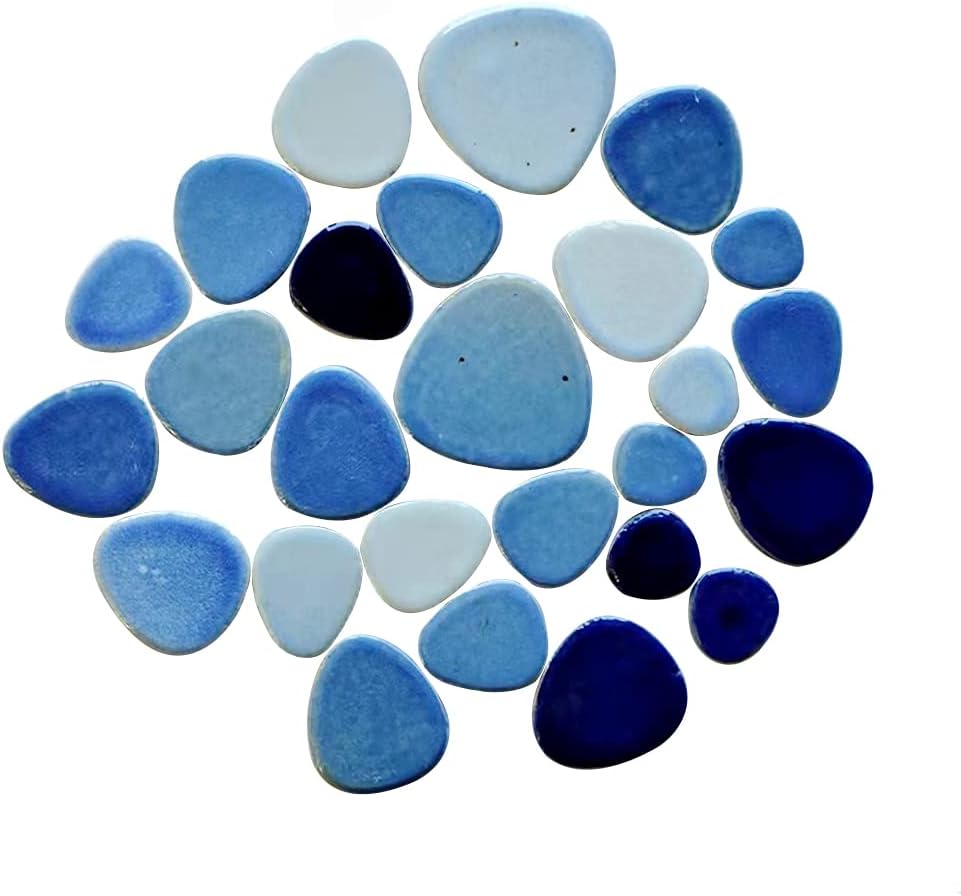 60 Pieces Kiln Transformation Ceramics Mosaic Tiles for Crafts, Yellow Raindrop Bulk Ceramics Pieces Mosaic Supplies for Mosaic Projects Home Decoration(18x28mm)