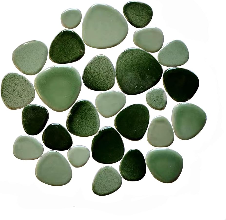 60 Pieces Kiln Transformation Ceramics Mosaic Tiles for Crafts, Yellow Raindrop Bulk Ceramics Pieces Mosaic Supplies for Mosaic Projects Home Decoration(18x28mm)