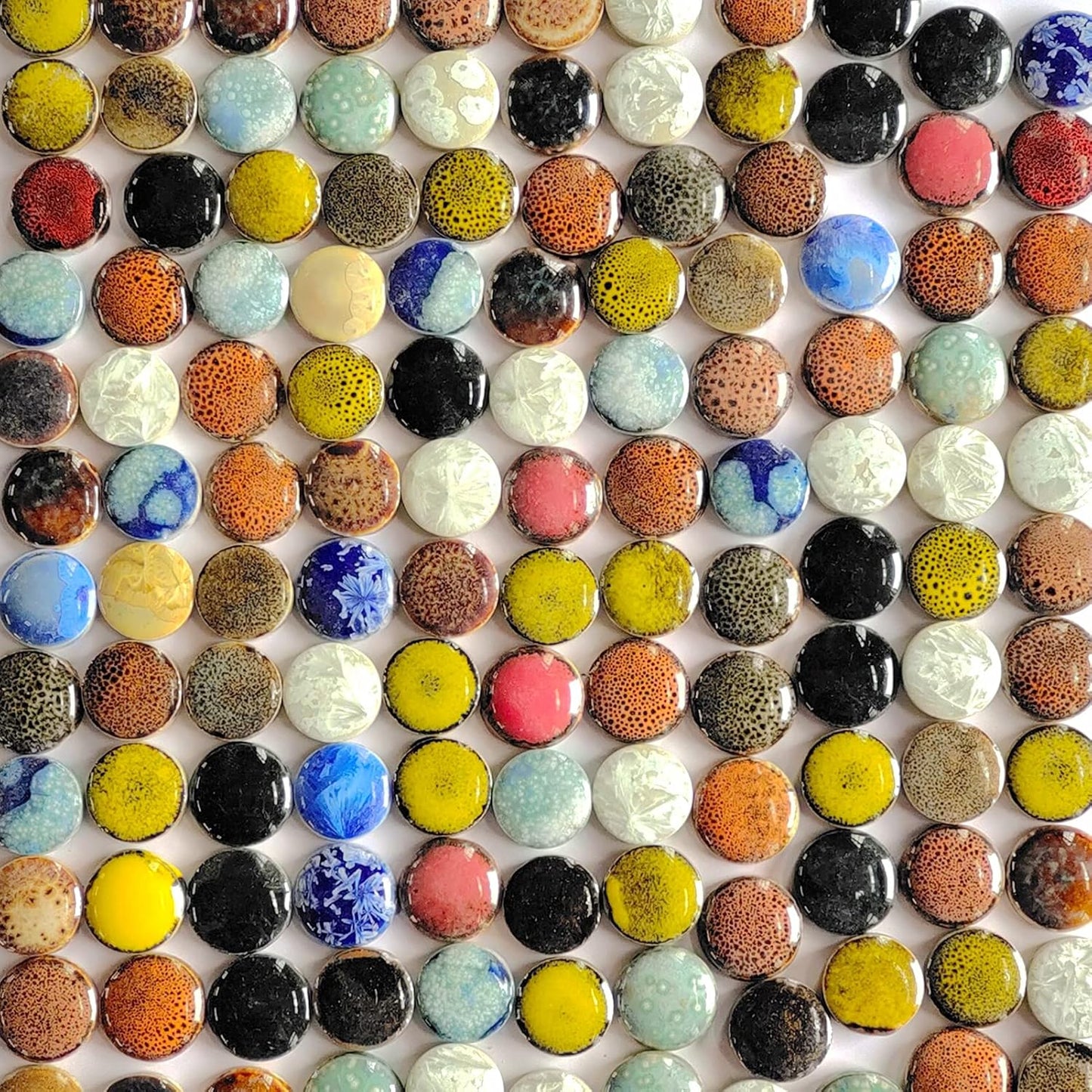 60 Pieces Kiln Transformation Ceramics Mosaic Tiles for Crafts, Yellow Raindrop Bulk Ceramics Pieces Mosaic Supplies for Mosaic Projects Home Decoration(18x28mm)