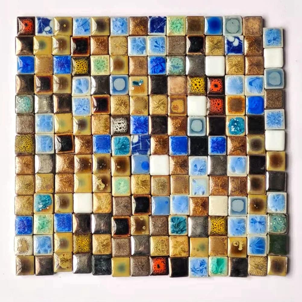 60 Pieces Kiln Transformation Ceramics Mosaic Tiles for Crafts, Yellow Raindrop Bulk Ceramics Pieces Mosaic Supplies for Mosaic Projects Home Decoration(18x28mm)