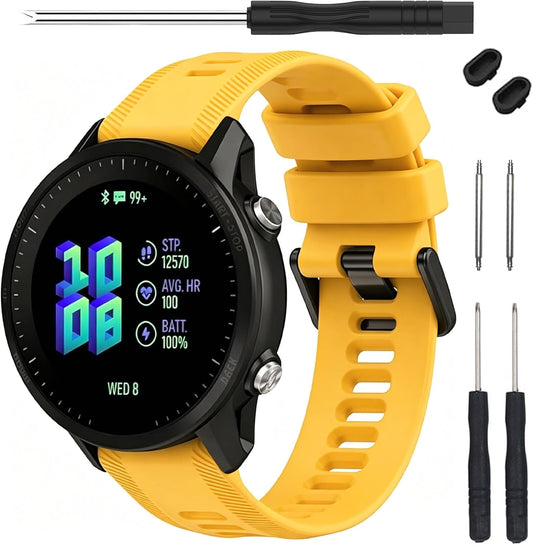 Band for Garmin Forerunner 955 Watch - Soft Silicone Replacement Band Strap for 955 Smart Watch Compatible with Women Men