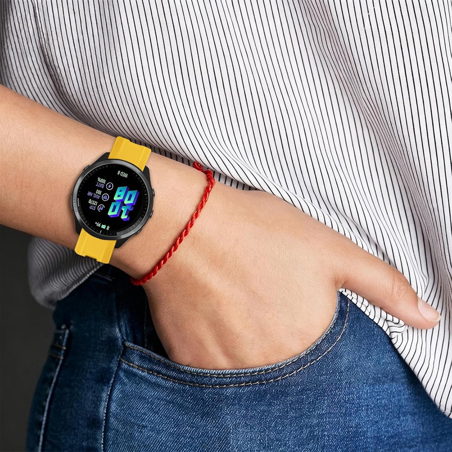 Band for Garmin Forerunner 955 Watch - Soft Silicone Replacement Band Strap for 955 Smart Watch Compatible with Women Men