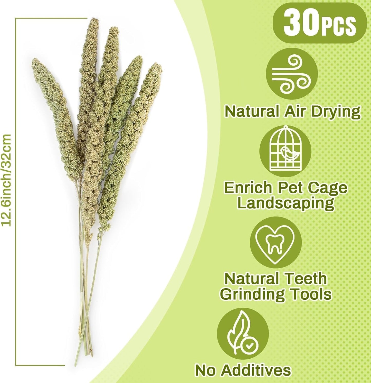 42Pcs Hamster Sprays Natural - Sprays & Forage for Small Animals | Chew Herbs for Syrian Dwarf Hamsters & Guinea Pigs, Habitat Dry Flowers Decor, Hideout Enrichment, Cage & Bedding Accessories