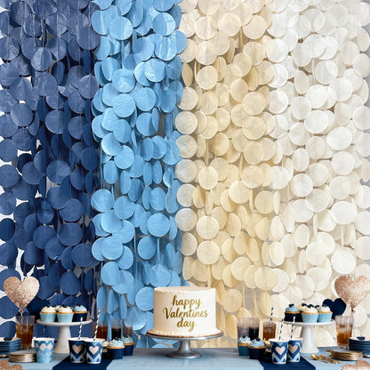 192Ft Yellow Party Decorations Ombre Yellow White Big Polka Dots Backdrop Streamer Gradient Yellow Tissue Paper Circle Dot Hanging Garland for Lemon Bee Sunflower Birthday Party Supplies