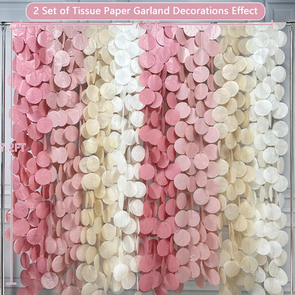 192Ft Yellow Party Decorations Ombre Yellow White Big Polka Dots Backdrop Streamer Gradient Yellow Tissue Paper Circle Dot Hanging Garland for Lemon Bee Sunflower Birthday Party Supplies