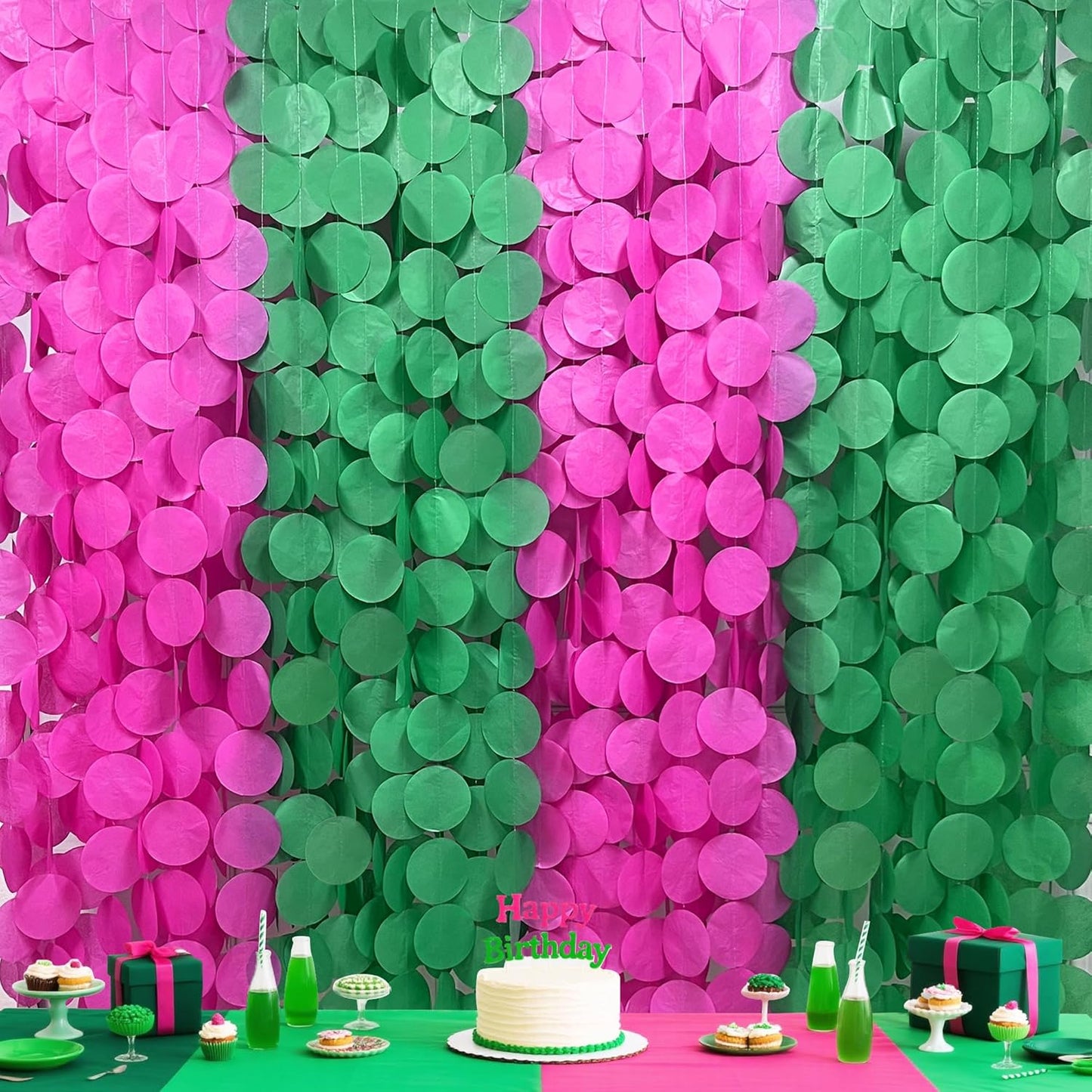 192Ft Yellow Party Decorations Ombre Yellow White Big Polka Dots Backdrop Streamer Gradient Yellow Tissue Paper Circle Dot Hanging Garland for Lemon Bee Sunflower Birthday Party Supplies