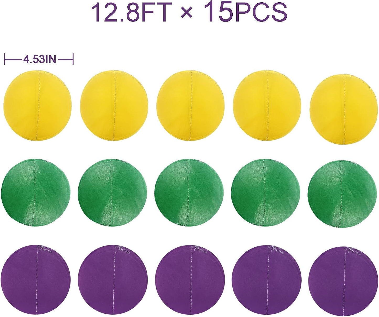 192Ft Yellow Party Decorations Ombre Yellow White Big Polka Dots Backdrop Streamer Gradient Yellow Tissue Paper Circle Dot Hanging Garland for Lemon Bee Sunflower Birthday Party Supplies