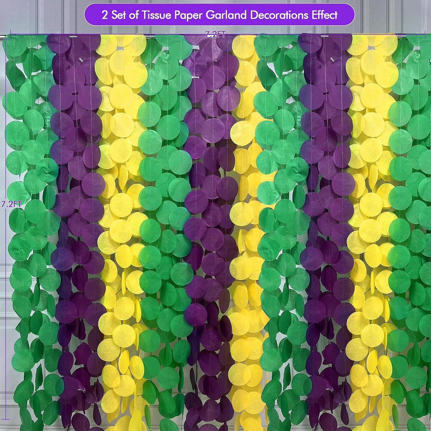 192Ft Yellow Party Decorations Ombre Yellow White Big Polka Dots Backdrop Streamer Gradient Yellow Tissue Paper Circle Dot Hanging Garland for Lemon Bee Sunflower Birthday Party Supplies