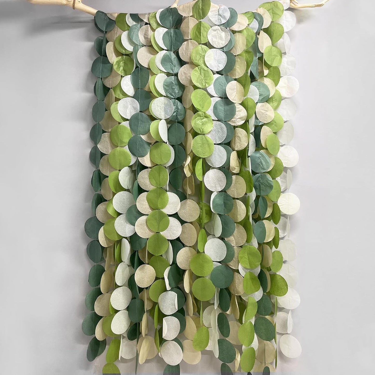 192Ft Yellow Party Decorations Ombre Yellow White Big Polka Dots Backdrop Streamer Gradient Yellow Tissue Paper Circle Dot Hanging Garland for Lemon Bee Sunflower Birthday Party Supplies