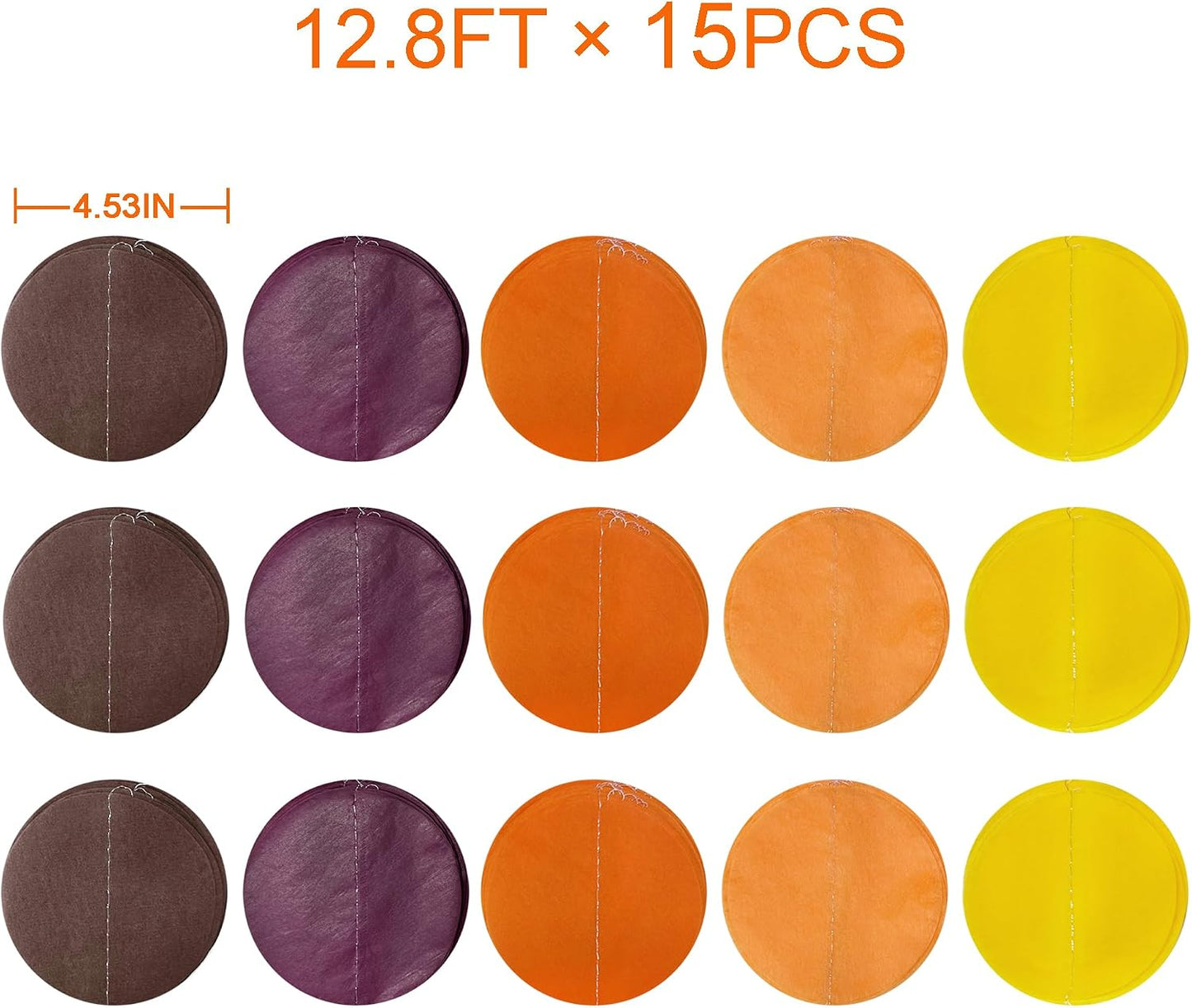 192Ft Yellow Party Decorations Ombre Yellow White Big Polka Dots Backdrop Streamer Gradient Yellow Tissue Paper Circle Dot Hanging Garland for Lemon Bee Sunflower Birthday Party Supplies
