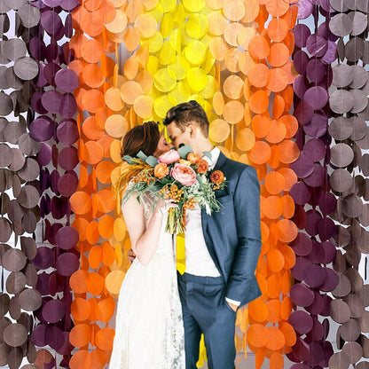 192Ft Yellow Party Decorations Ombre Yellow White Big Polka Dots Backdrop Streamer Gradient Yellow Tissue Paper Circle Dot Hanging Garland for Lemon Bee Sunflower Birthday Party Supplies