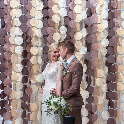 192Ft Yellow Party Decorations Ombre Yellow White Big Polka Dots Backdrop Streamer Gradient Yellow Tissue Paper Circle Dot Hanging Garland for Lemon Bee Sunflower Birthday Party Supplies