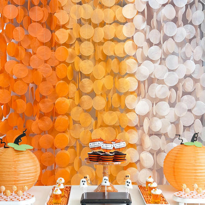 192Ft Yellow Party Decorations Ombre Yellow White Big Polka Dots Backdrop Streamer Gradient Yellow Tissue Paper Circle Dot Hanging Garland for Lemon Bee Sunflower Birthday Party Supplies