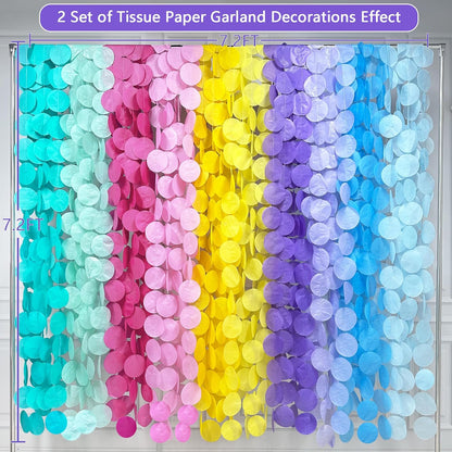 192Ft Yellow Party Decorations Ombre Yellow White Big Polka Dots Backdrop Streamer Gradient Yellow Tissue Paper Circle Dot Hanging Garland for Lemon Bee Sunflower Birthday Party Supplies