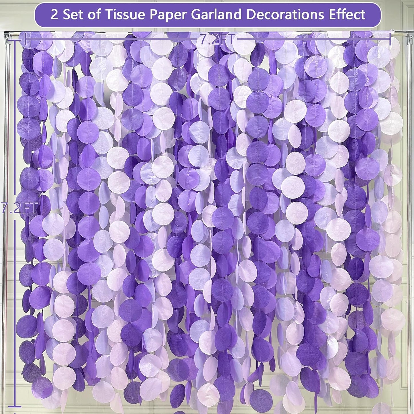 192Ft Yellow Party Decorations Ombre Yellow White Big Polka Dots Backdrop Streamer Gradient Yellow Tissue Paper Circle Dot Hanging Garland for Lemon Bee Sunflower Birthday Party Supplies