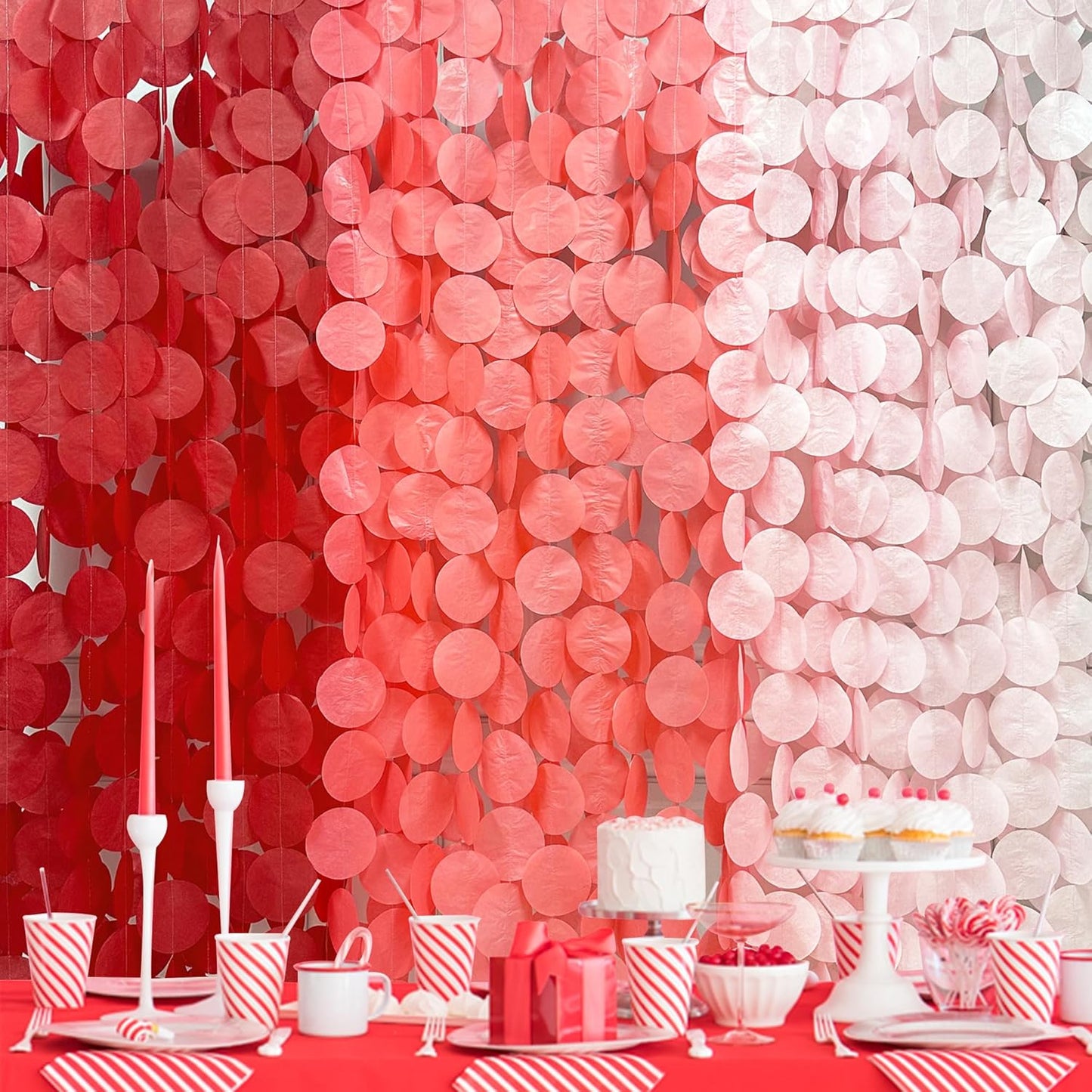 192Ft Yellow Party Decorations Ombre Yellow White Big Polka Dots Backdrop Streamer Gradient Yellow Tissue Paper Circle Dot Hanging Garland for Lemon Bee Sunflower Birthday Party Supplies