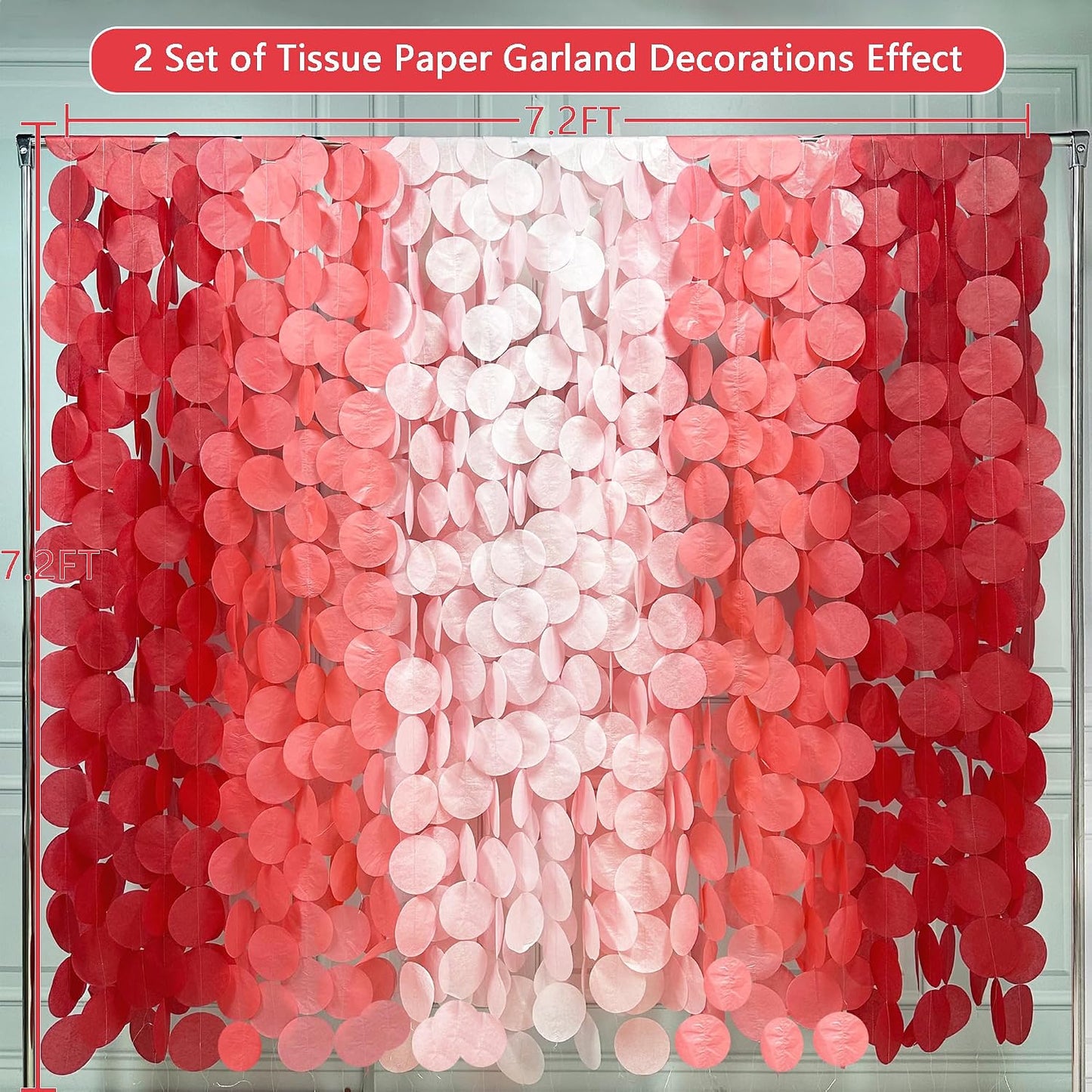 192Ft Yellow Party Decorations Ombre Yellow White Big Polka Dots Backdrop Streamer Gradient Yellow Tissue Paper Circle Dot Hanging Garland for Lemon Bee Sunflower Birthday Party Supplies