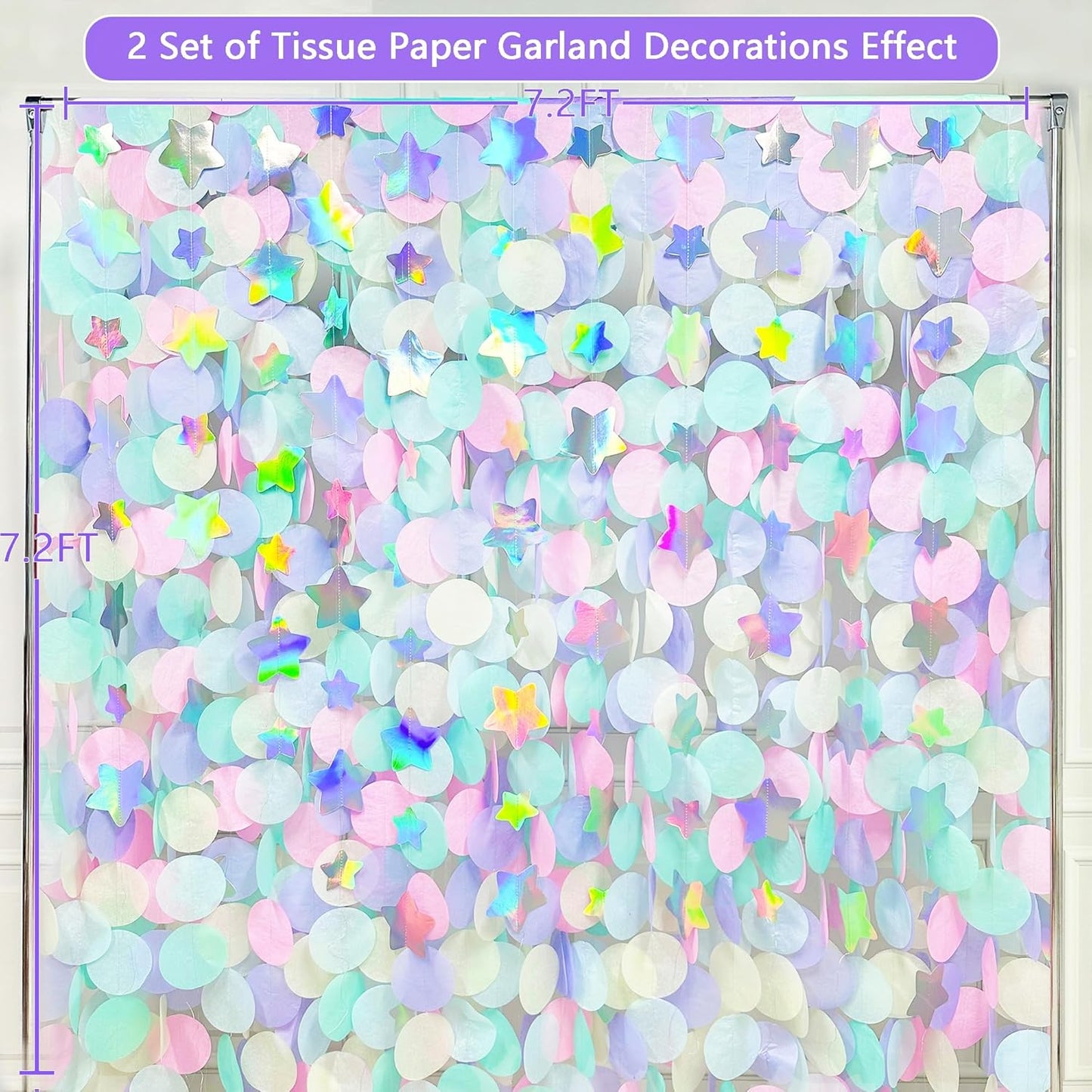192Ft Yellow Party Decorations Ombre Yellow White Big Polka Dots Backdrop Streamer Gradient Yellow Tissue Paper Circle Dot Hanging Garland for Lemon Bee Sunflower Birthday Party Supplies