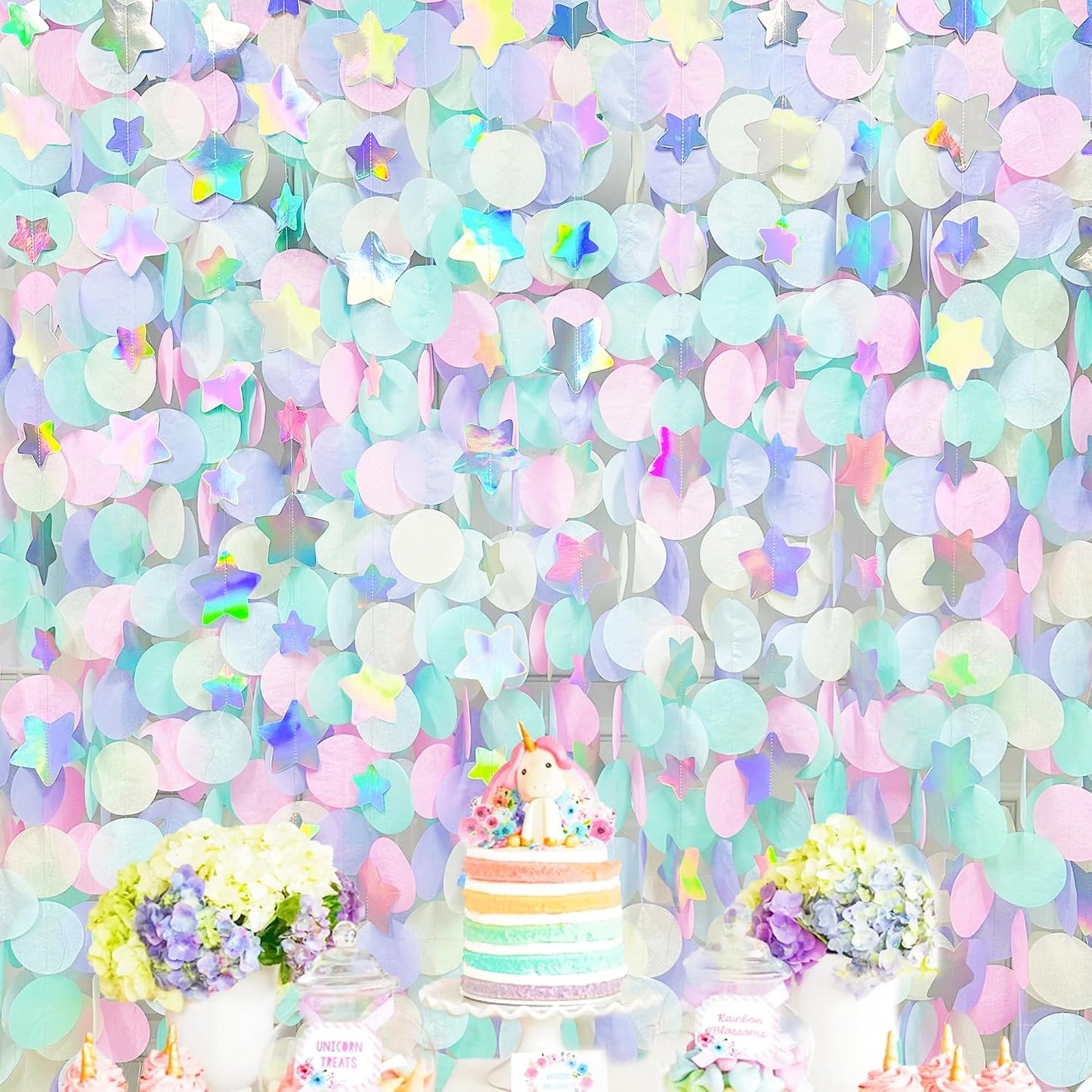 192Ft Yellow Party Decorations Ombre Yellow White Big Polka Dots Backdrop Streamer Gradient Yellow Tissue Paper Circle Dot Hanging Garland for Lemon Bee Sunflower Birthday Party Supplies