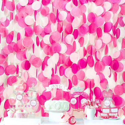 192Ft Yellow Party Decorations Ombre Yellow White Big Polka Dots Backdrop Streamer Gradient Yellow Tissue Paper Circle Dot Hanging Garland for Lemon Bee Sunflower Birthday Party Supplies