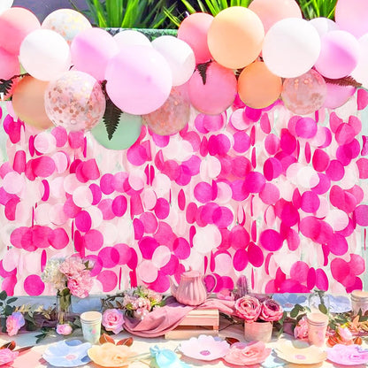 192Ft Yellow Party Decorations Ombre Yellow White Big Polka Dots Backdrop Streamer Gradient Yellow Tissue Paper Circle Dot Hanging Garland for Lemon Bee Sunflower Birthday Party Supplies