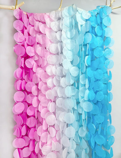 192Ft Yellow Party Decorations Ombre Yellow White Big Polka Dots Backdrop Streamer Gradient Yellow Tissue Paper Circle Dot Hanging Garland for Lemon Bee Sunflower Birthday Party Supplies