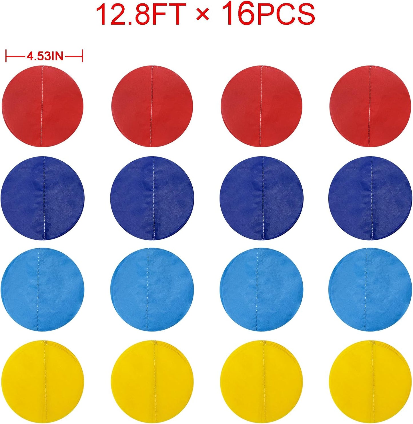 192Ft Yellow Party Decorations Ombre Yellow White Big Polka Dots Backdrop Streamer Gradient Yellow Tissue Paper Circle Dot Hanging Garland for Lemon Bee Sunflower Birthday Party Supplies