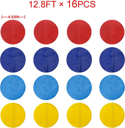 192Ft Yellow Party Decorations Ombre Yellow White Big Polka Dots Backdrop Streamer Gradient Yellow Tissue Paper Circle Dot Hanging Garland for Lemon Bee Sunflower Birthday Party Supplies