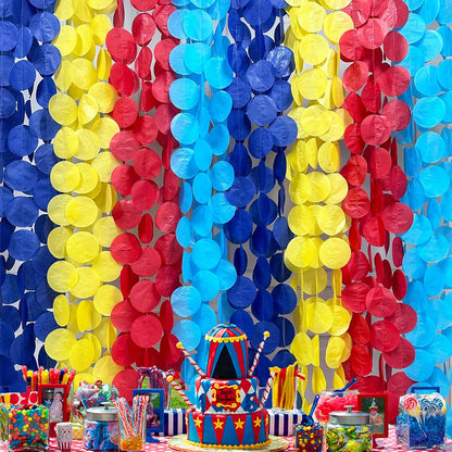 192Ft Yellow Party Decorations Ombre Yellow White Big Polka Dots Backdrop Streamer Gradient Yellow Tissue Paper Circle Dot Hanging Garland for Lemon Bee Sunflower Birthday Party Supplies