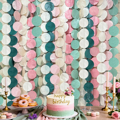192Ft Yellow Party Decorations Ombre Yellow White Big Polka Dots Backdrop Streamer Gradient Yellow Tissue Paper Circle Dot Hanging Garland for Lemon Bee Sunflower Birthday Party Supplies