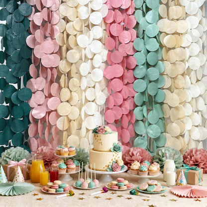 192Ft Yellow Party Decorations Ombre Yellow White Big Polka Dots Backdrop Streamer Gradient Yellow Tissue Paper Circle Dot Hanging Garland for Lemon Bee Sunflower Birthday Party Supplies