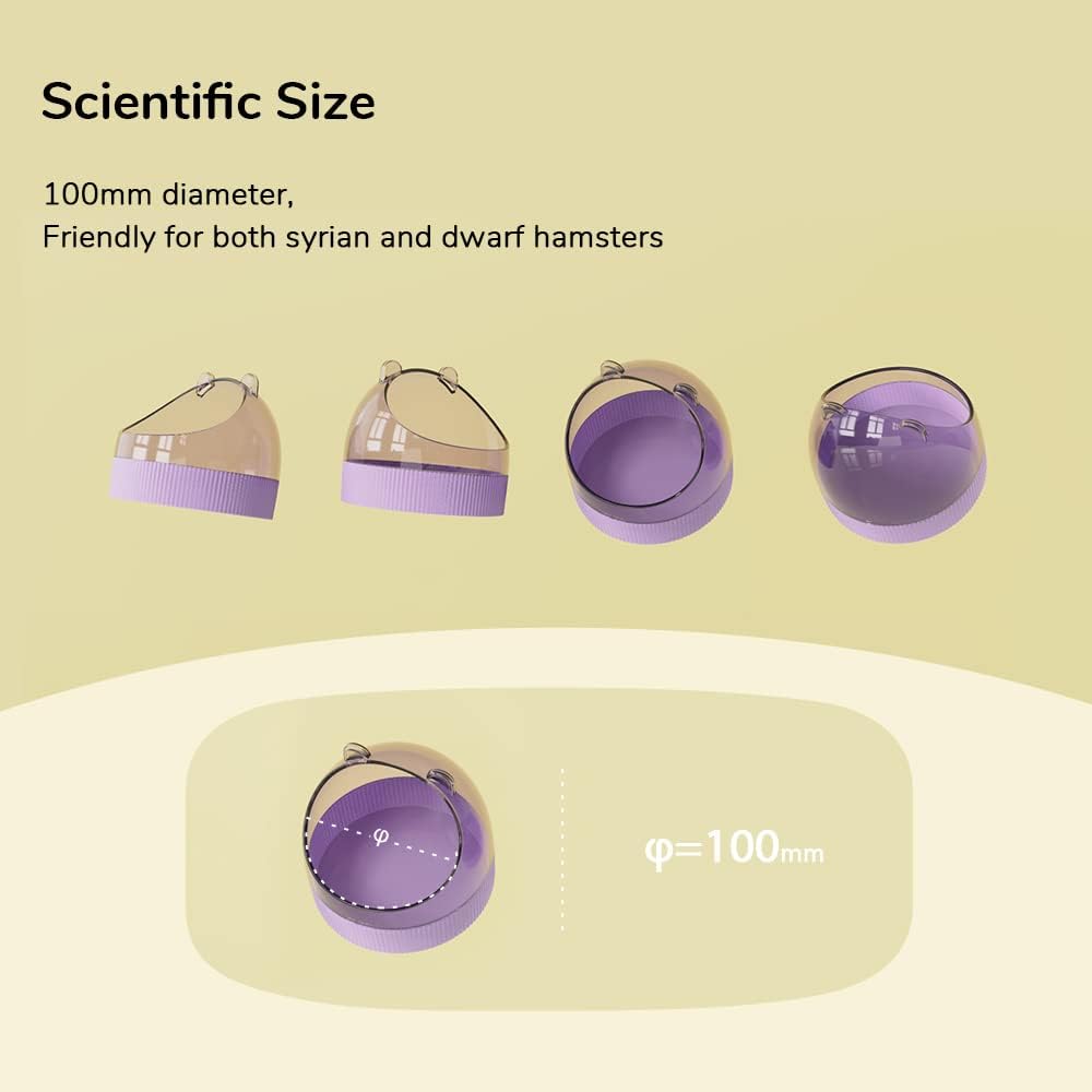 Cute Hamster Food Bowl Hedgehog Dish for Dwarf Hamsters, Syrian Hamsters, Gerbils, Mice, Rats, Small Animals, Yellow