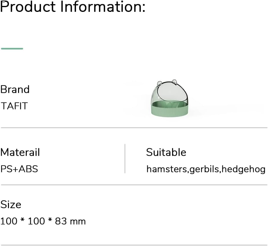 Cute Hamster Food Bowl Hedgehog Dish for Dwarf Hamsters, Syrian Hamsters, Gerbils, Mice, Rats, Small Animals, Yellow