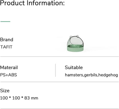 Cute Hamster Food Bowl Hedgehog Dish for Dwarf Hamsters, Syrian Hamsters, Gerbils, Mice, Rats, Small Animals, Yellow