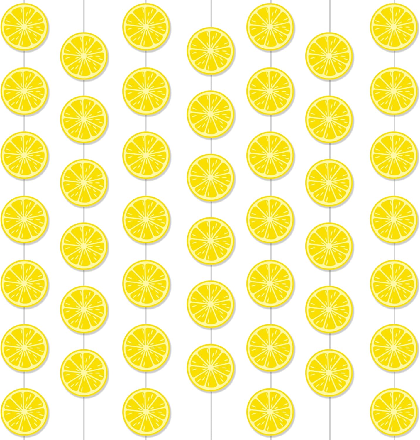 8pcs Lemon Theme Party Garlands Yellow Lemon Birthday Party Hanging Decorations Summer Fruit Theme Party Room Wall Decor for Lemonade Theme Birthday Wedding Party Supplies