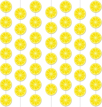 8pcs Lemon Theme Party Garlands Yellow Lemon Birthday Party Hanging Decorations Summer Fruit Theme Party Room Wall Decor for Lemonade Theme Birthday Wedding Party Supplies