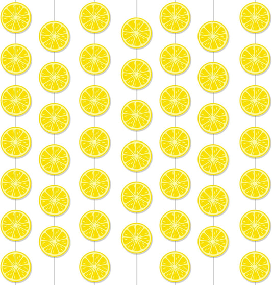 8pcs Lemon Theme Party Garlands Yellow Lemon Birthday Party Hanging Decorations Summer Fruit Theme Party Room Wall Decor for Lemonade Theme Birthday Wedding Party Supplies