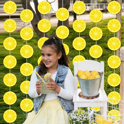 8pcs Lemon Theme Party Garlands Yellow Lemon Birthday Party Hanging Decorations Summer Fruit Theme Party Room Wall Decor for Lemonade Theme Birthday Wedding Party Supplies