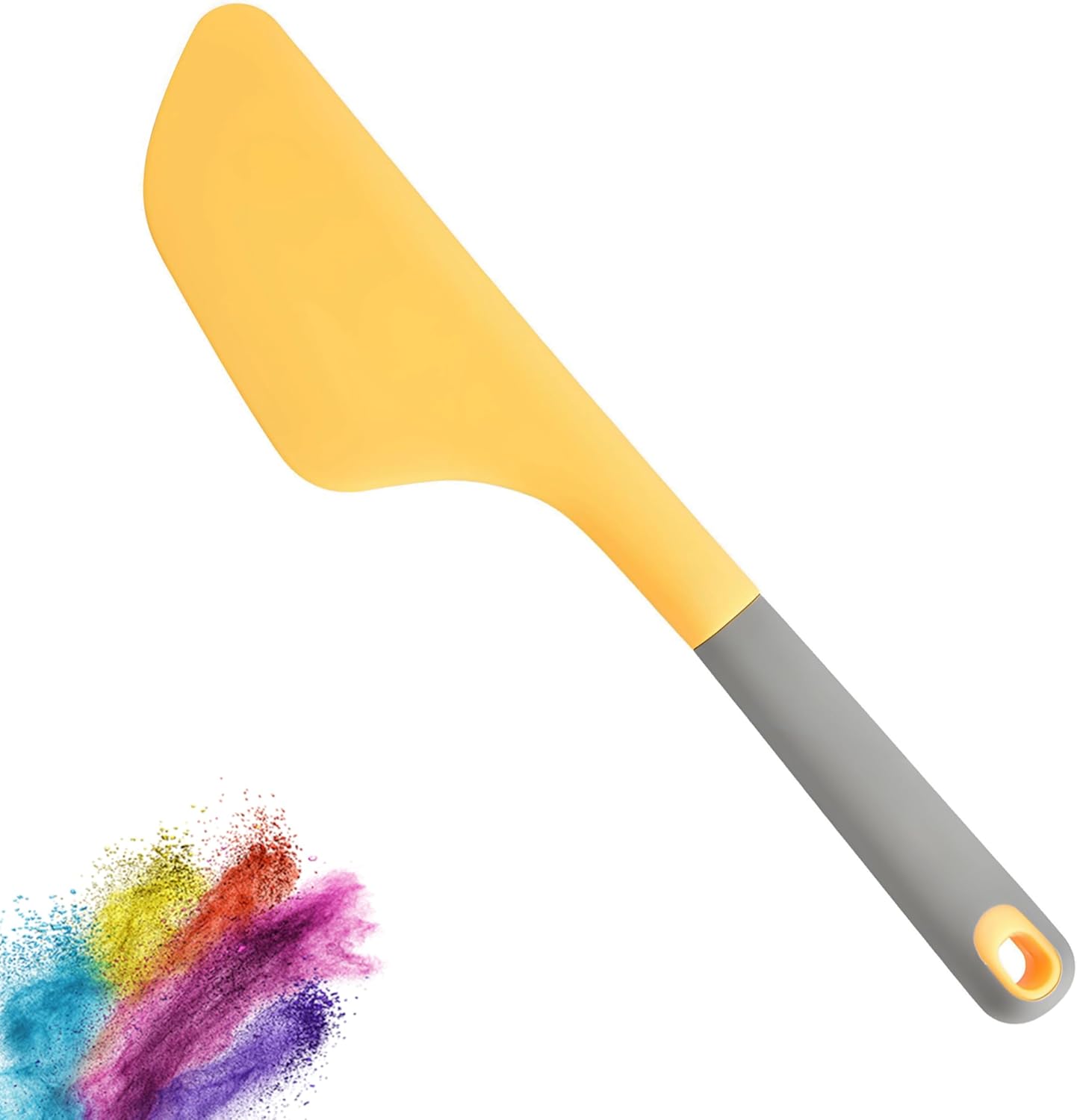 13 in Large Silicone Spatula Heavy Duty Scraper for Baking, Cooking, Scraping, Mixing, Whisk with Kitchen(Yellow, Wide)