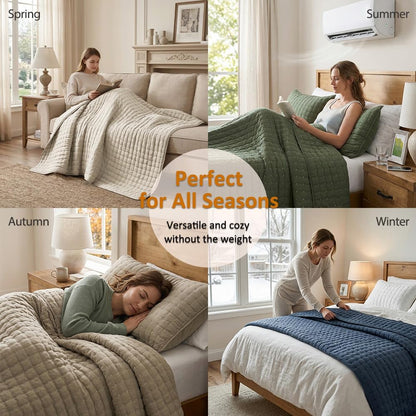 Queen Size Quilts Bedding Sets with 2 Pillow Shams, Lightweight Soft Bedspread Coverlet, Quilted Blanket Thin Comforter Bed Cover for All Season, 3 Pieces, 90x90 inches, Yellow