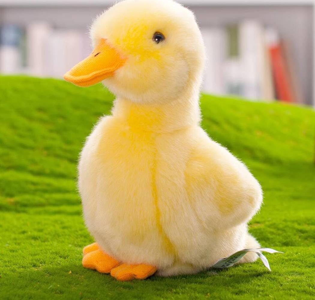 8 Inch Small Yellow Duck Plush Toys Duck Stuffed Toys (Yellow + White)