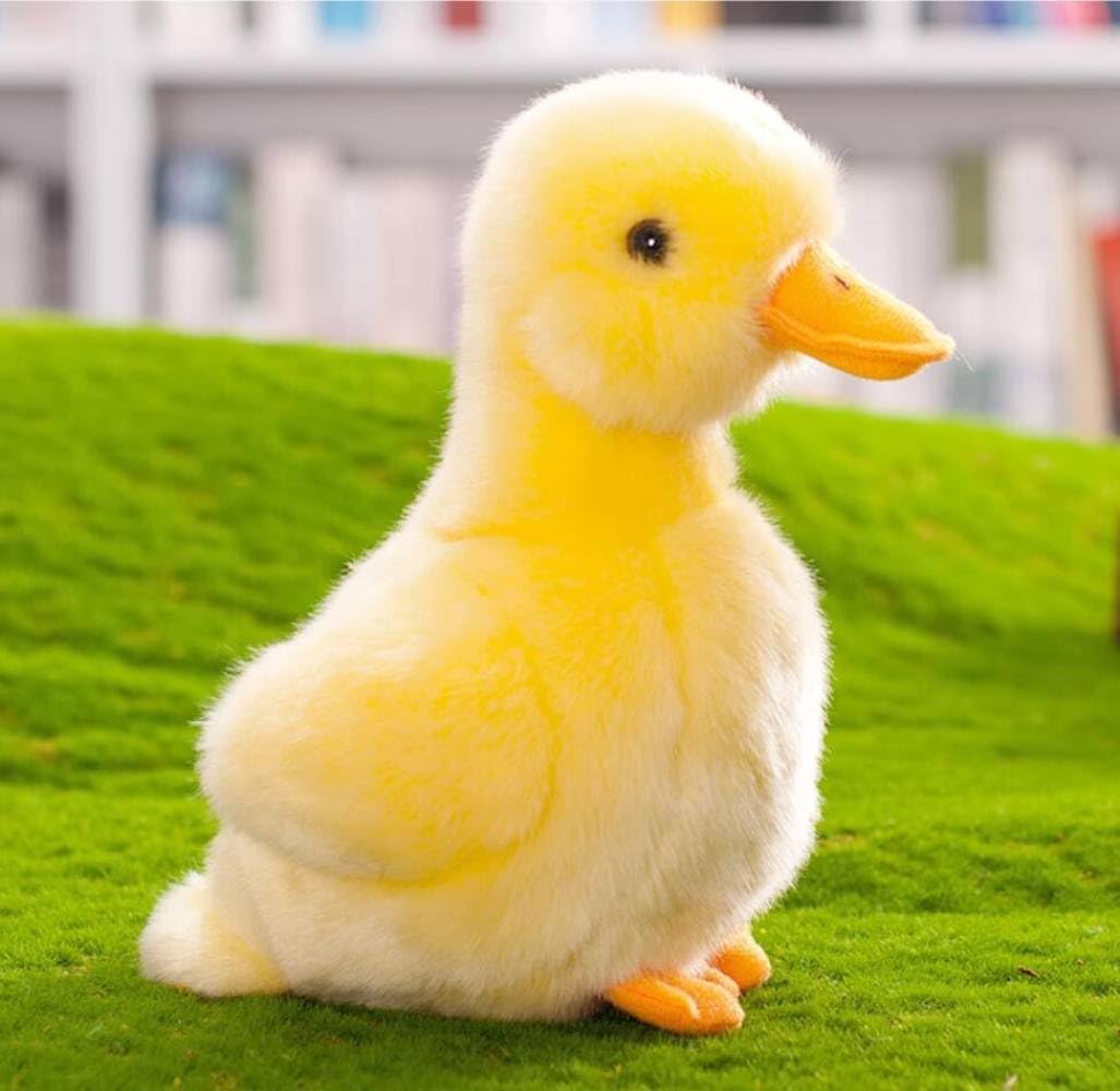 8 Inch Small Yellow Duck Plush Toys Duck Stuffed Toys (Yellow + White)