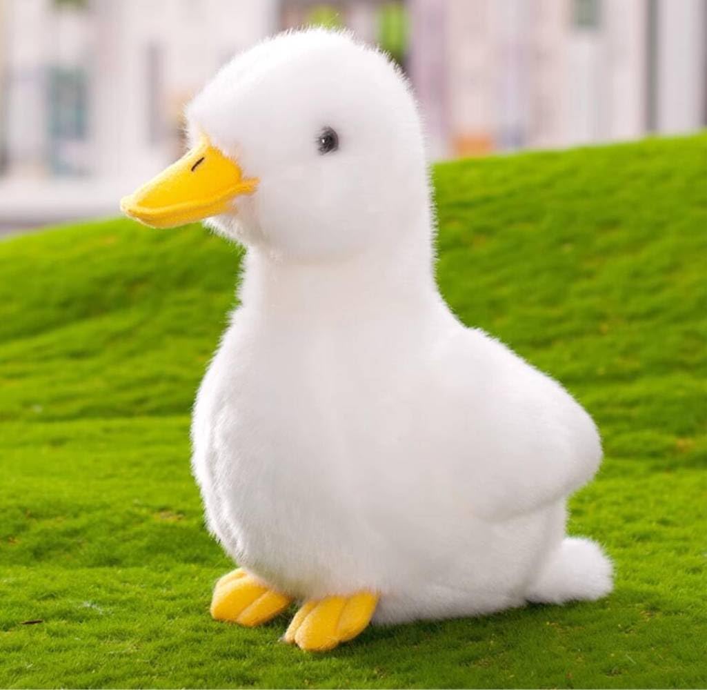 8 Inch Small Yellow Duck Plush Toys Duck Stuffed Toys (Yellow + White)