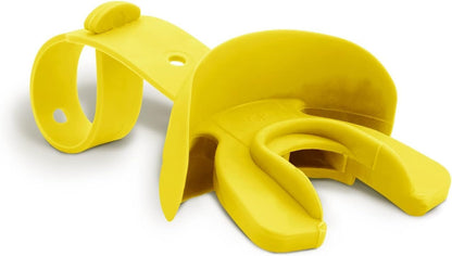 DoubleGuard Youth Mouth Guard with Lip Protection, Yellow | Football, Lacrosse, MMA, Boxing, Adjustable Helmet Strap, Braces Friendly, 2 Breathing Channels, NCAA & NFHS Certified