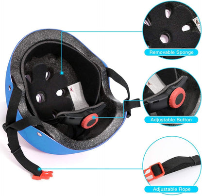 Color Gradient Adjustable Kids Bike Helmet Toddler Helmets for 3-5-8-14 Years Kids Girls Boys Youth Bicycle Helmet for Scooter Balance Bike Roller Skating Skateboard
